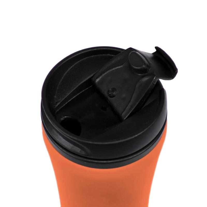 Термокружка FLOCK,  450 мл, желтый, пластик/металл