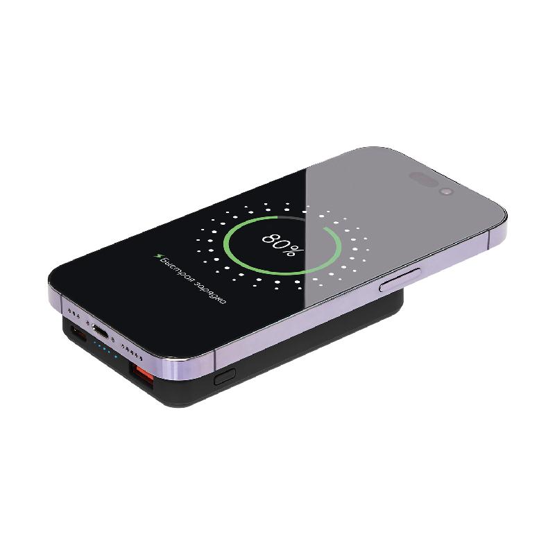 Внешний аккумулятор Ларго PD (Largo PD) 5000mAh с функцией беспроводной зарядки 15W