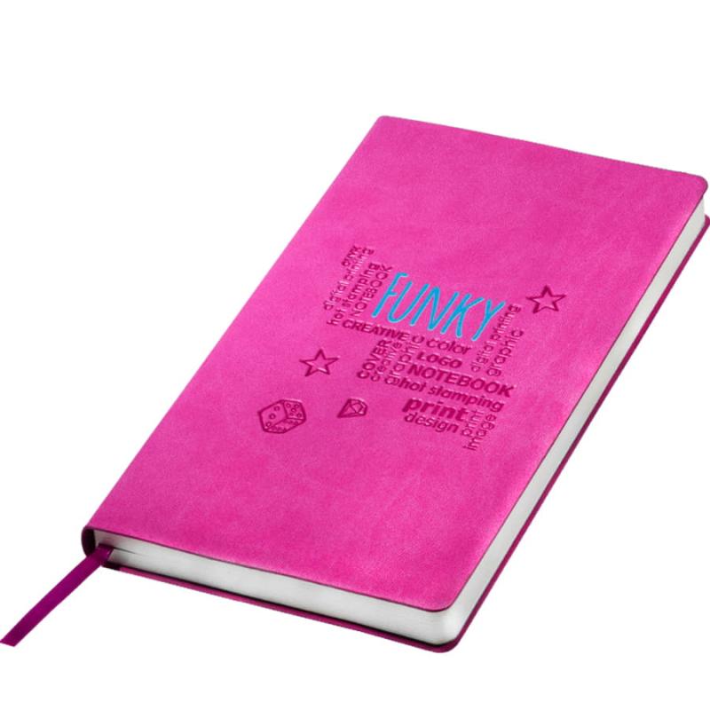 Ежедневник недатированный "FunkyPlan", 130*210 мм, голубой, серый форзац, блок-линейка