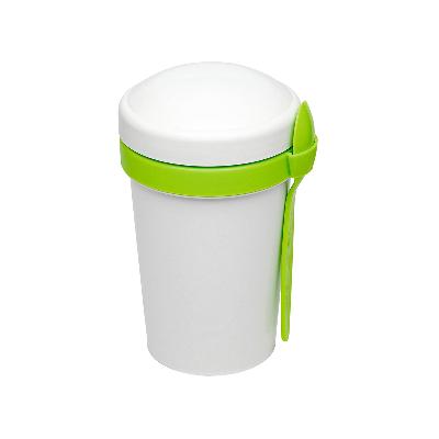 Ланч-бокс Cereal to go Green Line с ложкой