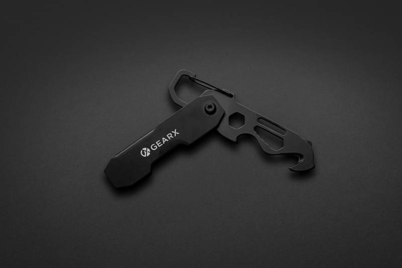 Мультитул GearX с карабином и открывалкой для посылок
