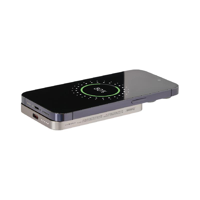 Внешний аккумулятор Артекс PD (Artex PD) 5000mAh с функцией беспроводной зарядки 15W, титановый