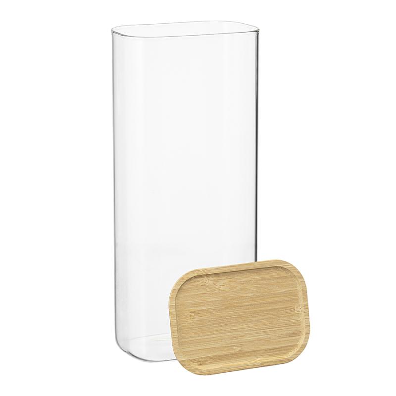 Банка для хранения прямоная glass bamboo, 2 л