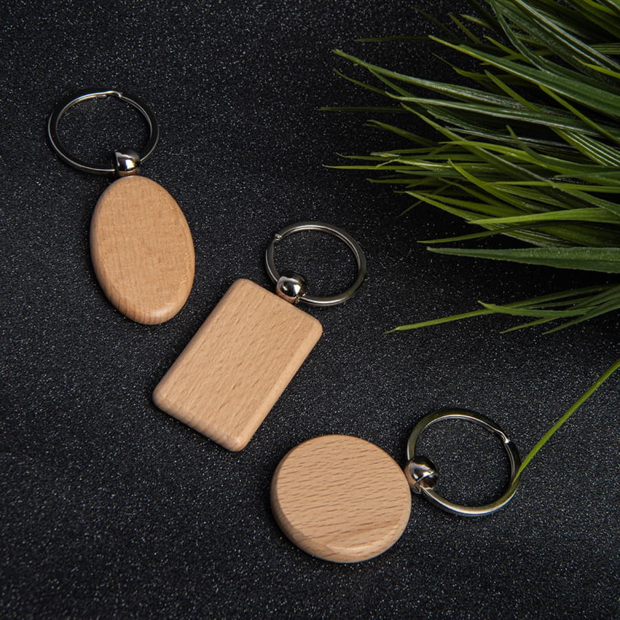Брелок TIMBER OVAL, 5,2 x 3,2 см, дерево
