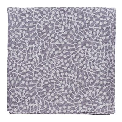 Скатерть из хлопка фиолетово с рисунком Спелая смородина, scandinavian touch, 180х180см