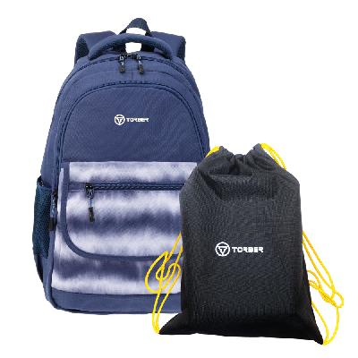 Рюкзак TORBER CLASS X,  с орнаментом, 45 x 30 x 18 см  Мешок для сменной обуви в подарок