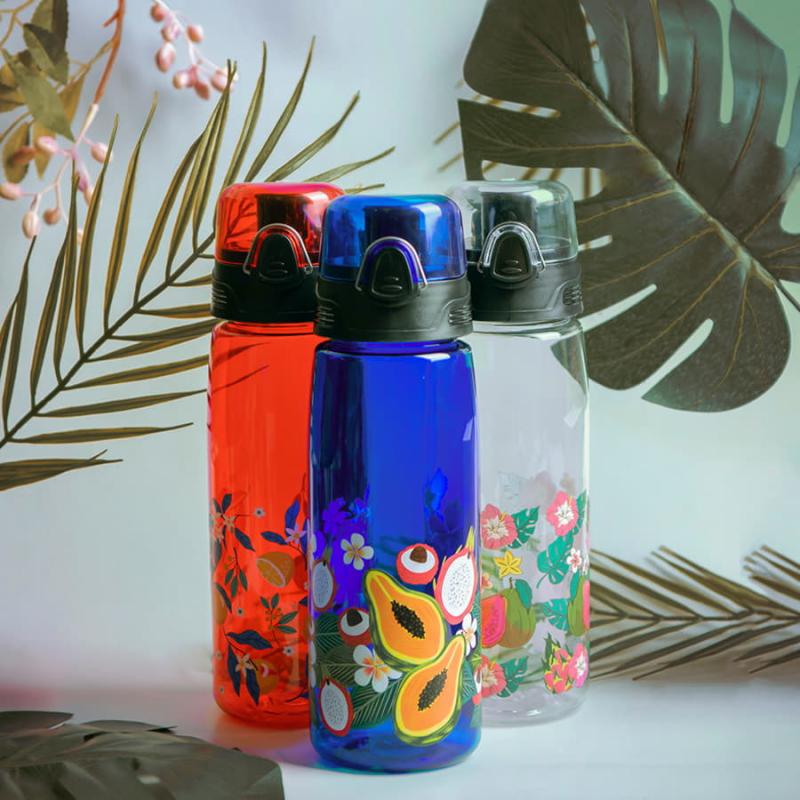 Бутылка для воды FLASK, 800 мл, 25,2х7,7см, красный, пластик