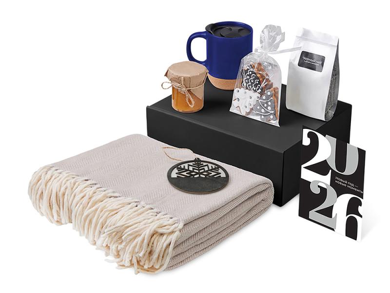 Подарочный набор Re:Nest с пледом, кружкой и вареньем