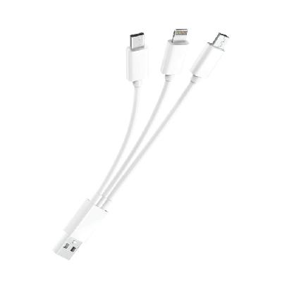 Кабель Olmio 3в1 (Micro-USB, Lightning, Type-C)