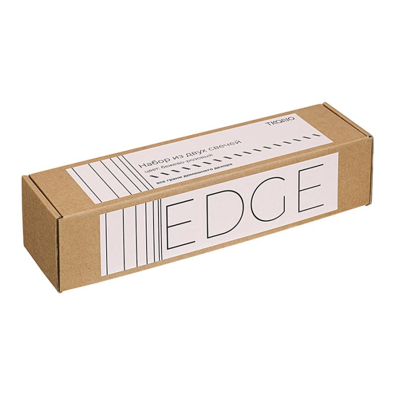 Набор из двух свечей розового цвета из коллекции edge, 24,5 см
