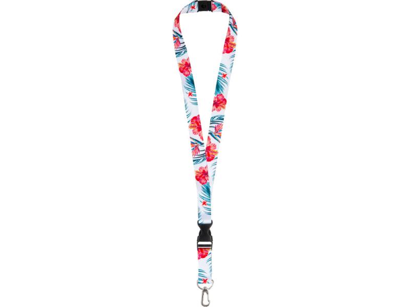 Ланъярд под сублимацию с карабином, межуровневым замком и замком обрыва, 2 см