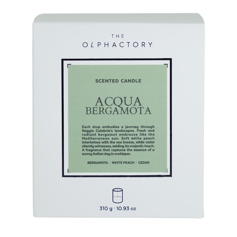 Свеча ароматическая the olphactory, white insignia, acqua bergamota, 60 ч