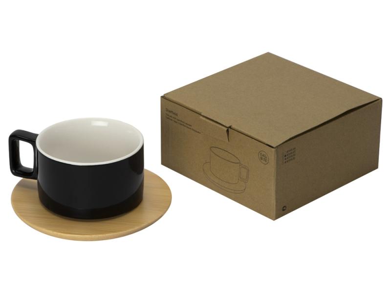 Чайная пара с бамбуковым блюдцем Sheffield