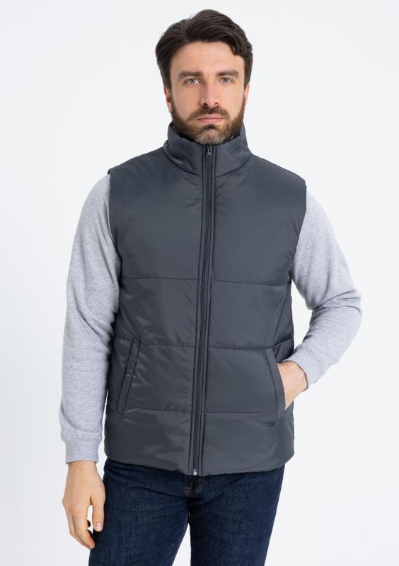 Жилет унисекс STAN утепленный  таффета 210T,200, 84, Графит (101)