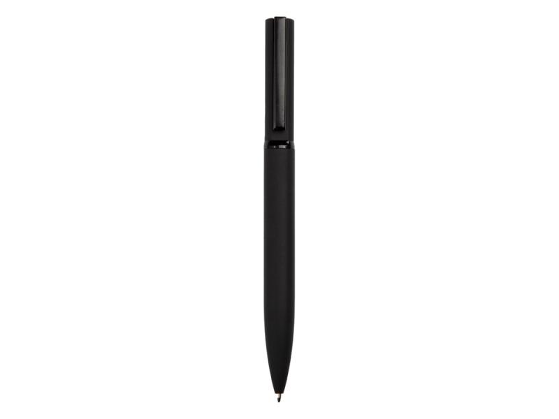 Ручка шариковая металлическая Siegfried Silver soft-touch с зеркальным слоем