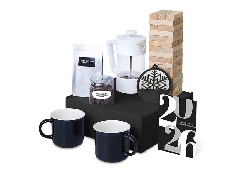 Подарочный набор Re:Together с френчпрессом, кружками и дженгой