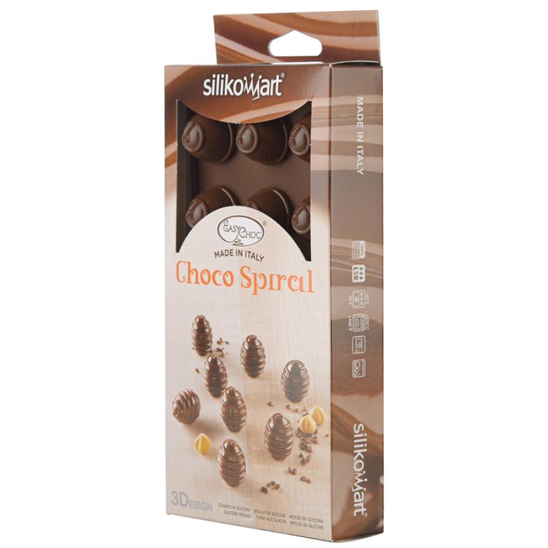 Форма для приготовления конфет choco spiral силикон