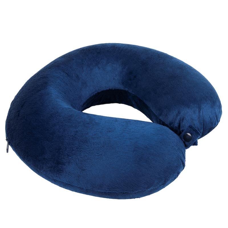 Подушка дорожная  "SOFT", memory foam, микрофибра,серый