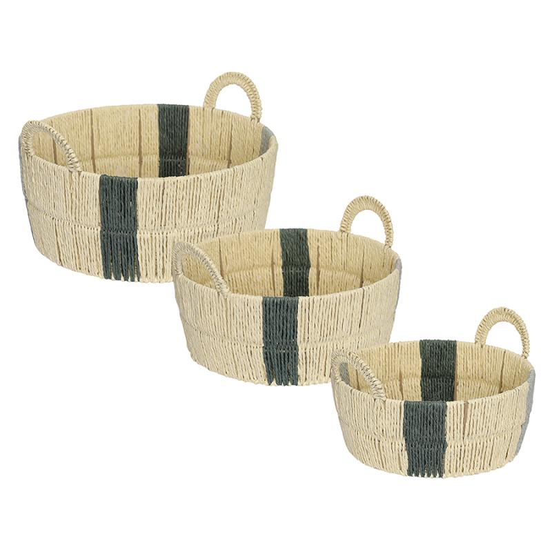 Корзина плетеная круглая bodhran sage из коллекции ethnic, размер s
