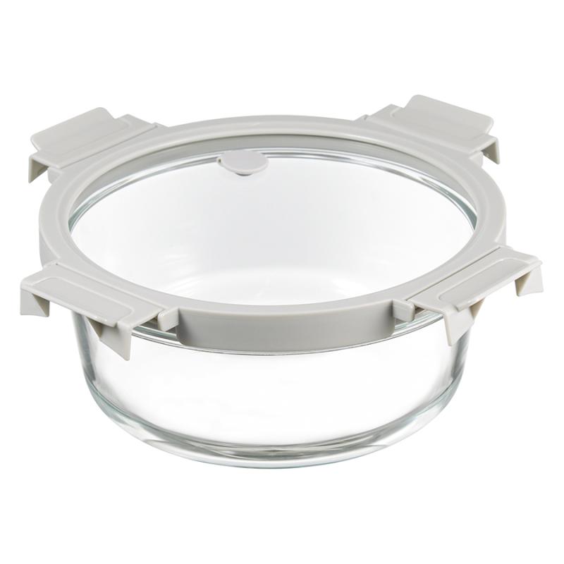 Контейнер для запекания и хранения круглый click glass, 1,3 л