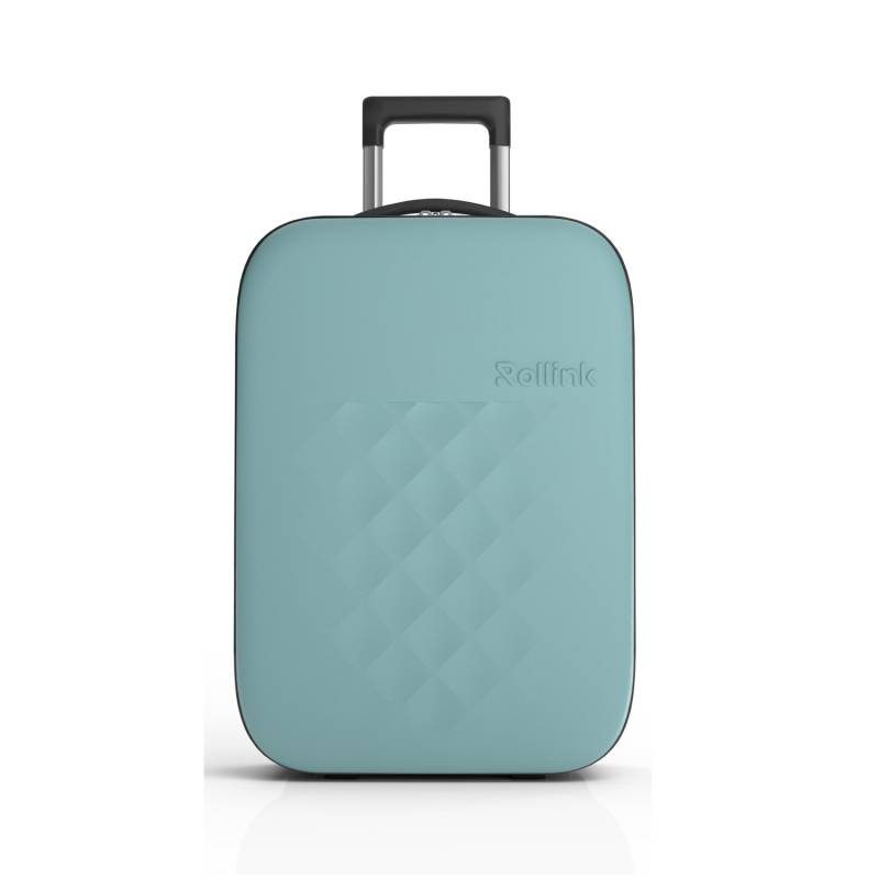 Чемодан складной Rollink Vega II 55x40x20 см, 2 колеса, бирюзовый