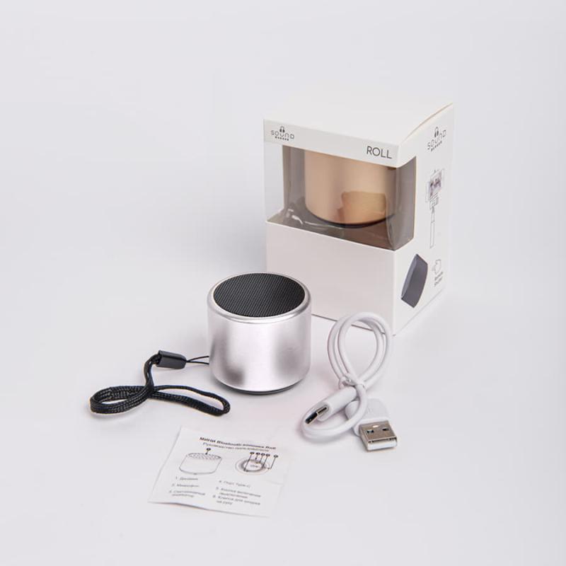 Портативная mini Bluetooth-колонка Sound Burger "Roll" золото