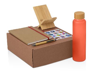 Набор Wooden с бутылкой, блокнотом, ручкой и подставкой для телефона