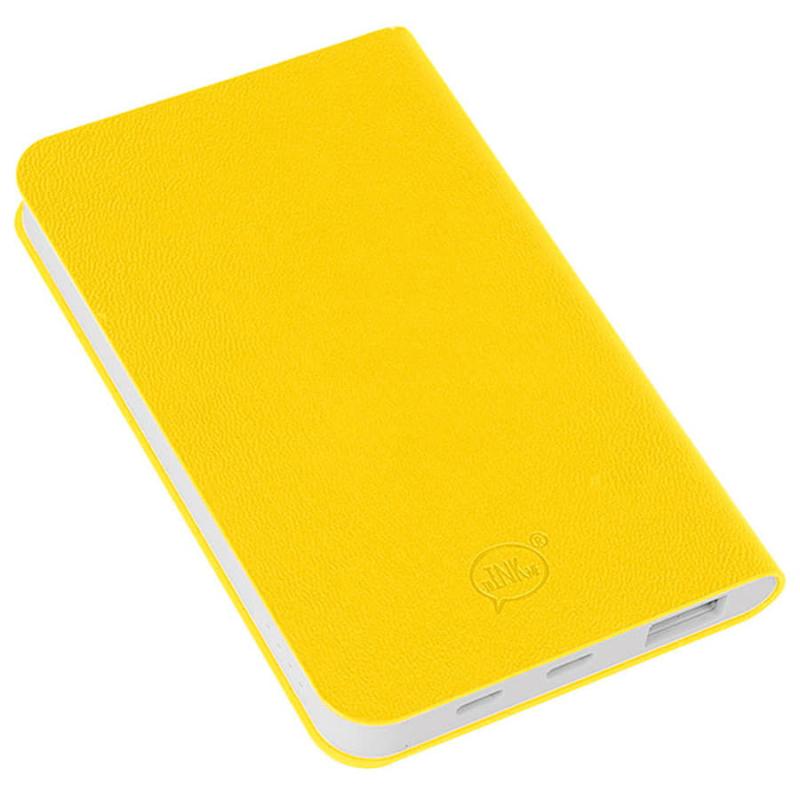Универсальный аккумулятор "Softi" (5000mAh),белый, 7,5х12,1х1,1см, искусственная кожа, пластик