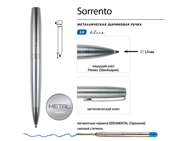 Ручка металлическая шариковая Sorento