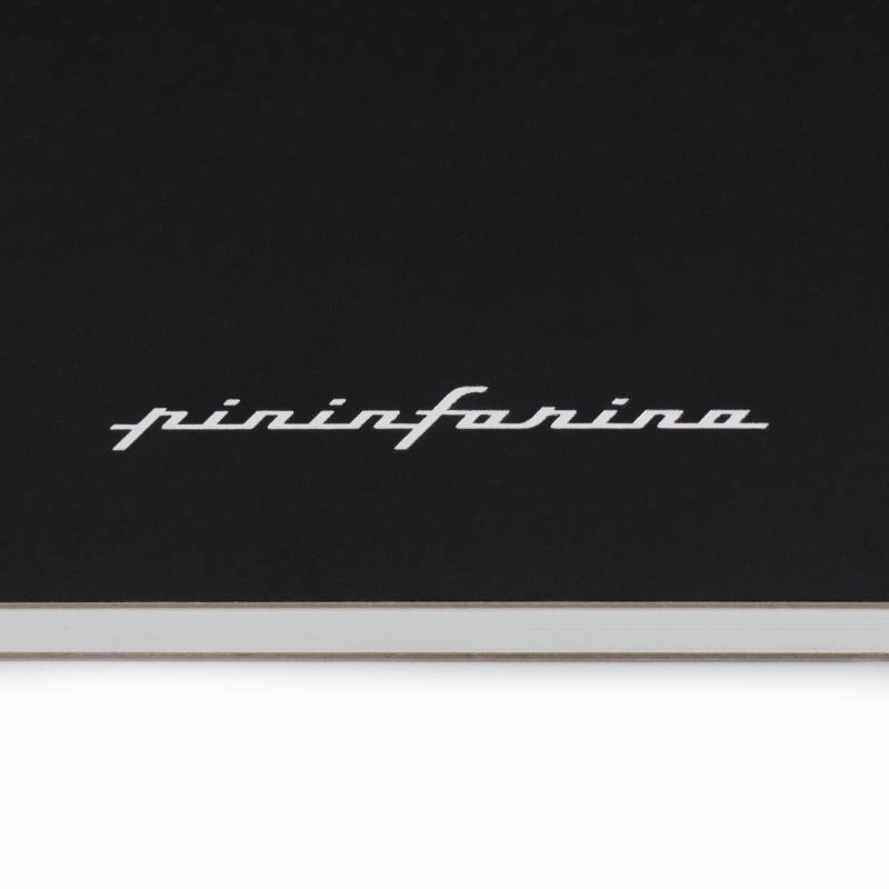 Блокнот линованный Pininfarina из каменной бумаги в твердой обложке, А5, черный