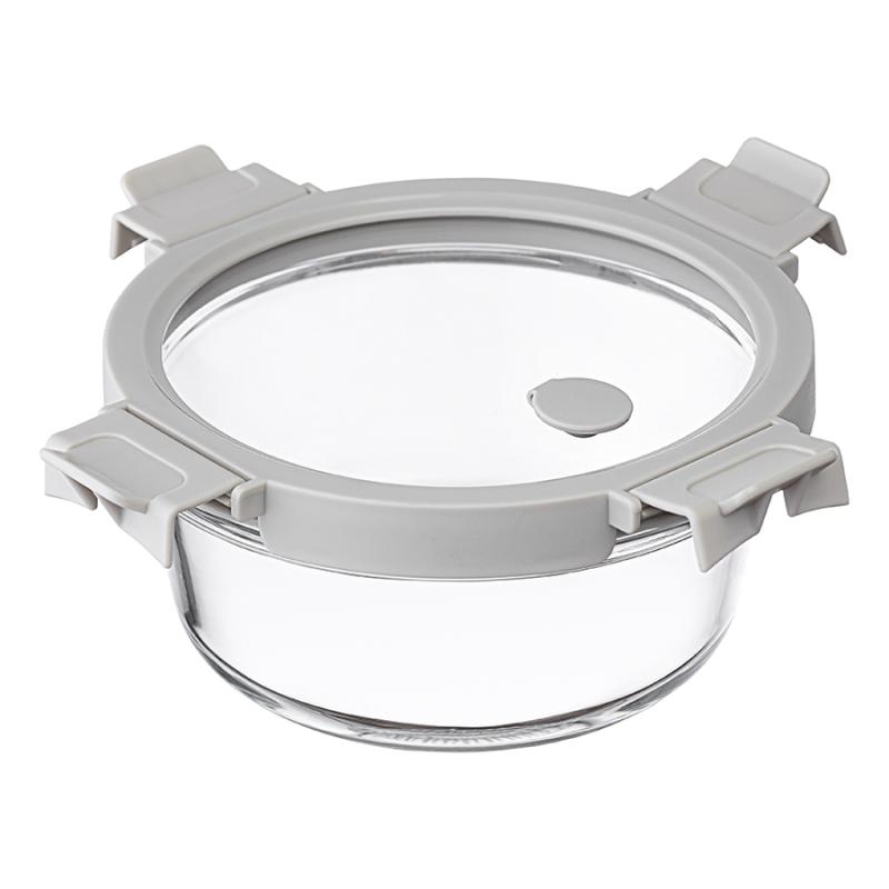 Контейнер для запекания и хранения круглый click glass, 650 мл