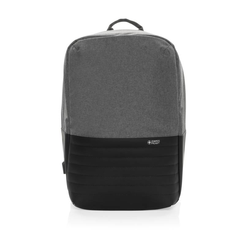 Антикражный рюкзак для ноутбука Swiss Peak с RFID-защитой из rPET AWARE™, 15,6’’