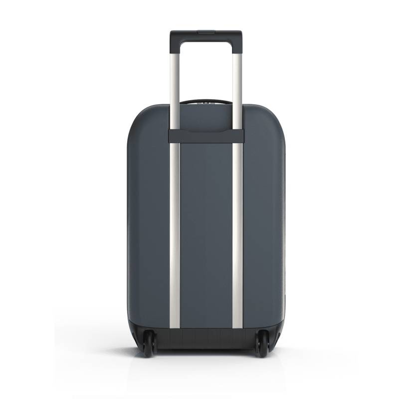 Чемодан складной Rollink Vega II 55x40x20 см, 2 колеса, серо-синий