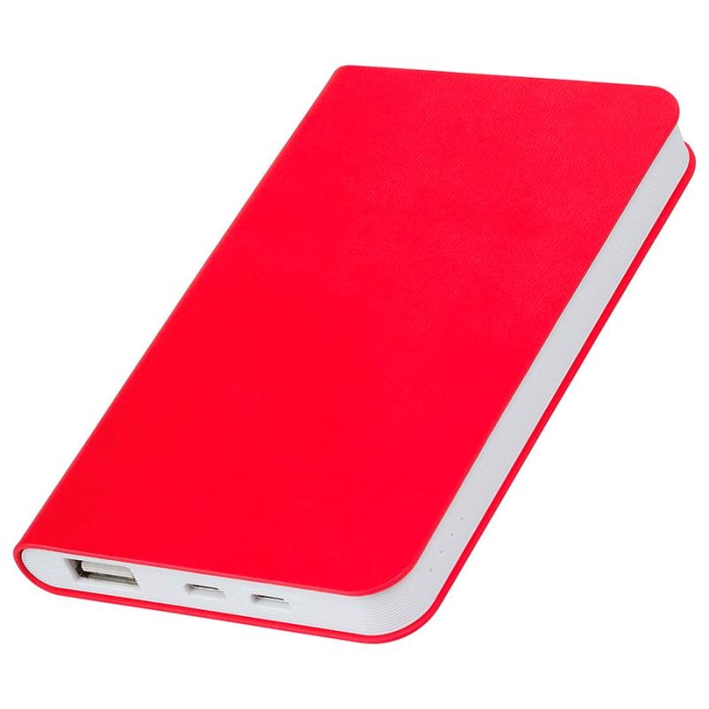 Универсальный аккумулятор "Softi" (5000mAh),белый, 7,5х12,1х1,1см, искусственная кожа, пластик