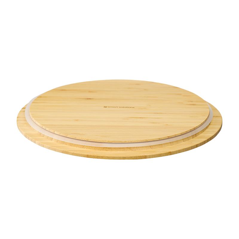Набор из 4х стеклянных мисок eco store с крышками из бамбука