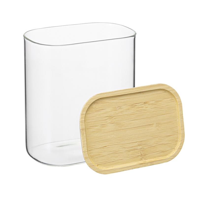 Банка для хранения прямоная glass bamboo, 950 мл