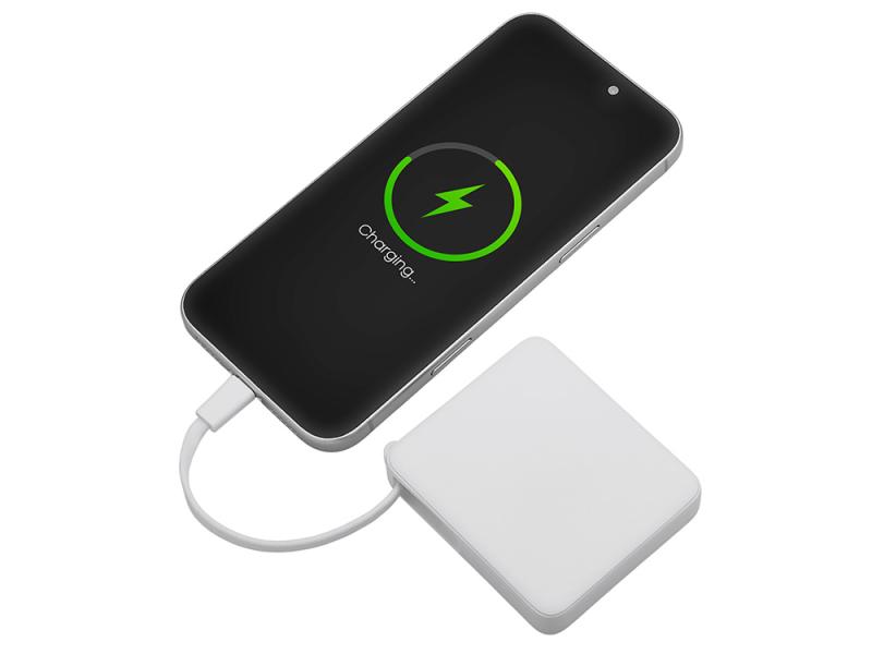 Внешний аккумулятор со встроенным кабелем USB-C Дэнси, 5000 мАч