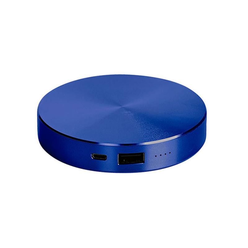Универсальный аккумулятор "UFO" (6000mAh) в подарочной коробке,темно-серый,8,6х1,5 см,металл