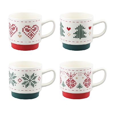 Набор из четырех кружек knitted tale из коллекции new year essential, 380 мл