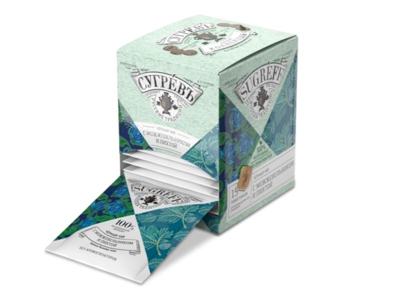 Чай черный с пихтой и можжевельником в индивидуальных саше