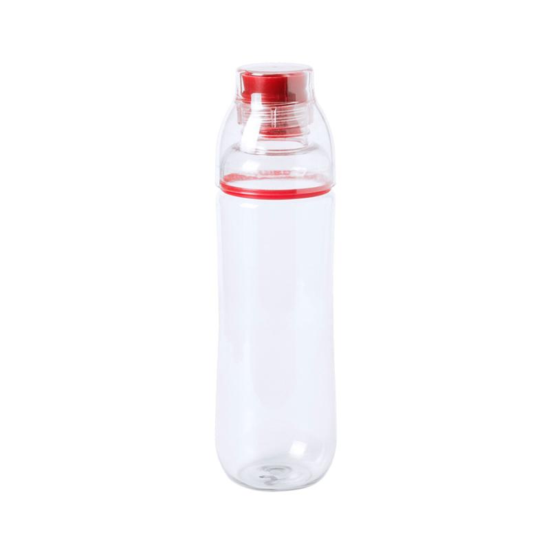Бутылка для воды FIT, 700 мл, 24,5х7,4см, прозрачный с красным, пластик rPET