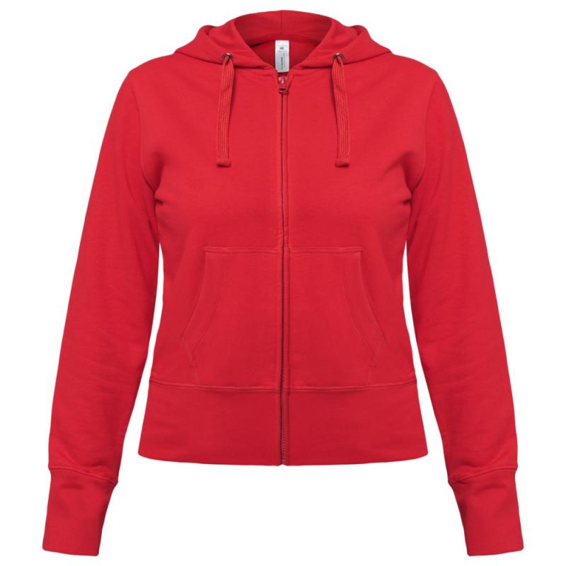 Толстовка женская Hooded Full Zip красная