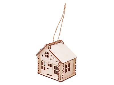 Деревянная подвеска на елку с подсветкой Lumihut