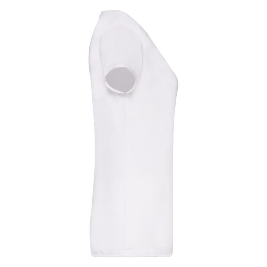 Футболка "Lady-Fit V-Neck T", белый_XS, 95% х/б, 5% эластан, 200 г/м2