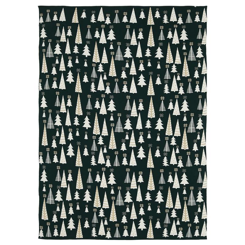 Плед из хлопка с новогодним рисунком whitewood из коллекции new year essential, 130x180 см