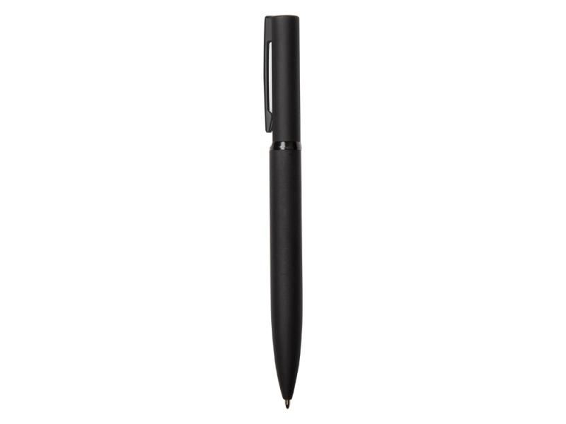 Ручка шариковая металлическая Siegfried Silver soft-touch с зеркальным слоем