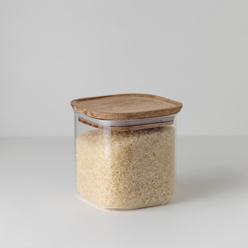 Банка для хранения квадратная glass acacia, 800 мл
