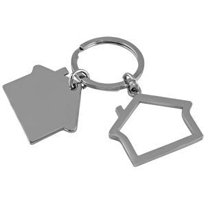 Брелок  "Домики", 3х2,5х0,2 см, металл
