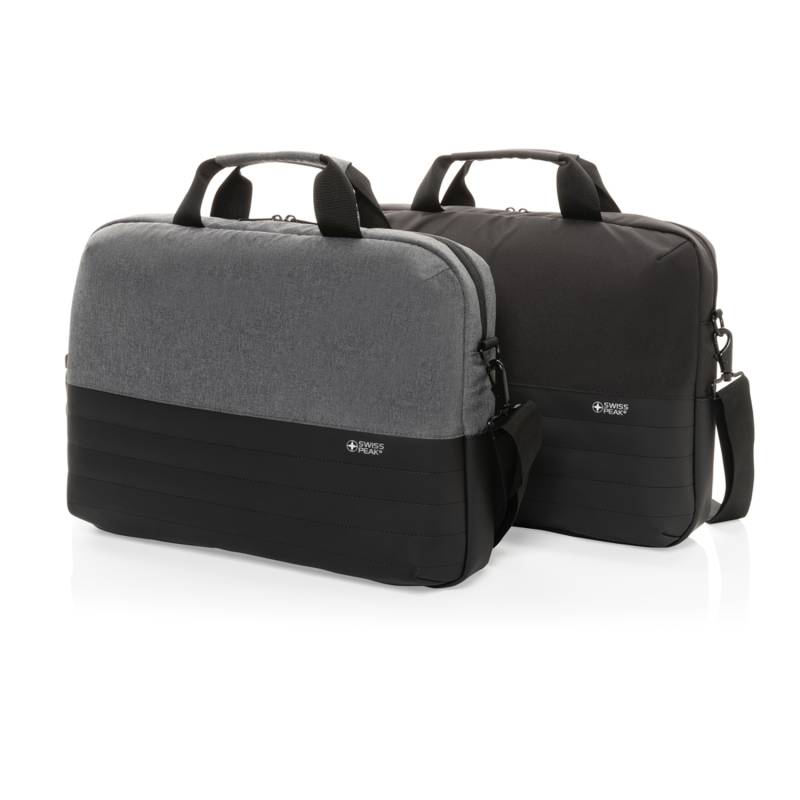 Сумка для ноутбука Swiss Peak с RFID-защитой из rPET AWARE™, 15,6’’