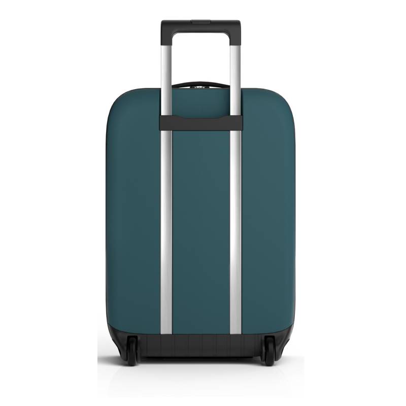 Чемодан складной Rollink Vega II 55x40x20 см, 2 колеса, сине-зеленый